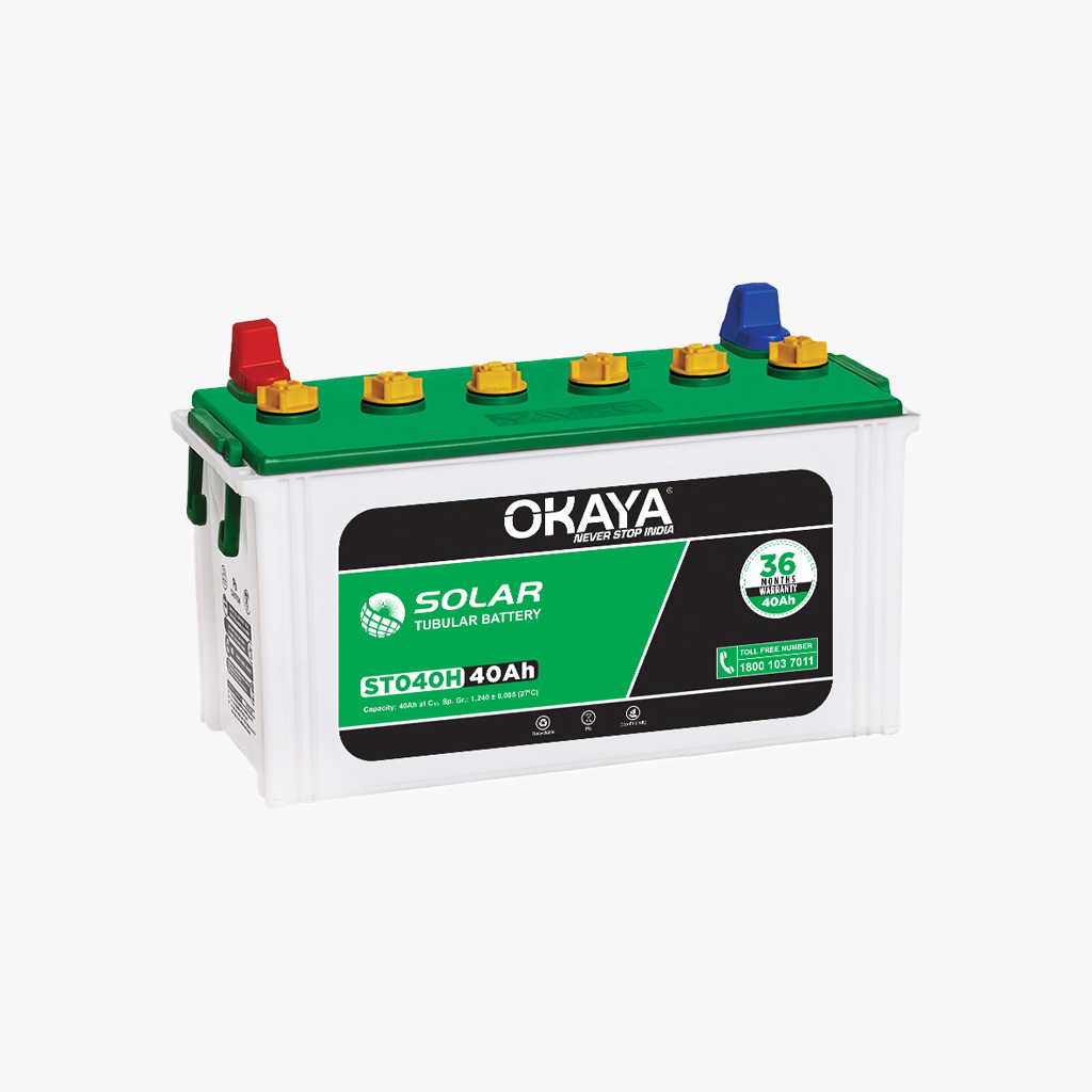 Okaya ST040H 40 Ah Solar Battery 36 Months Warranty