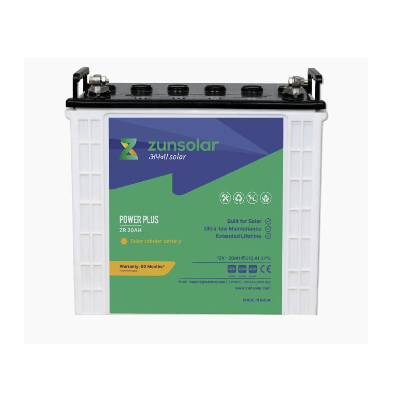 ZunSolar Power Plus ZR 20Ah 12 Volt Solar Battery