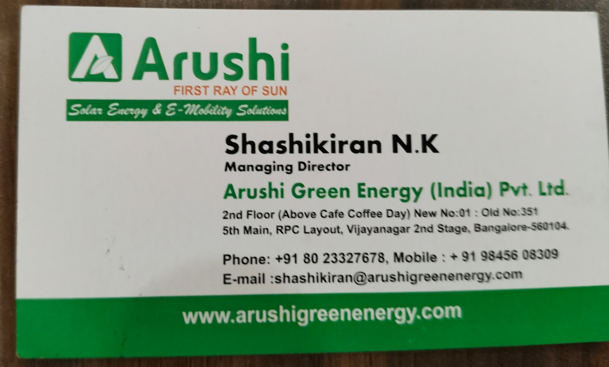 Arushi Green Energy India Pvt Ltd