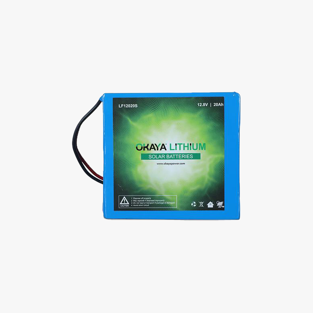 Okaya 20Ah / 250 Watt hour Lifepo4 Lithium Battery for Home Lighting System