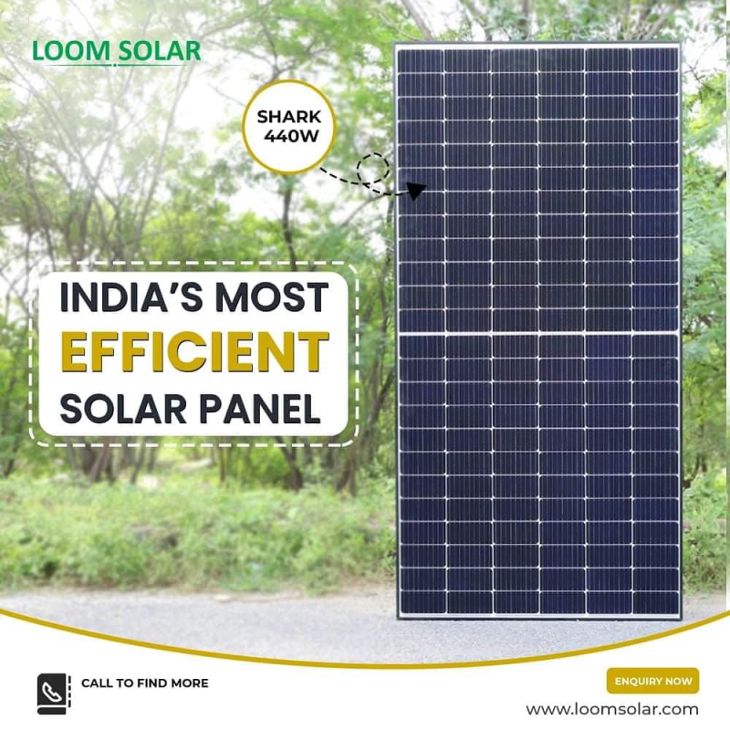 Loom Solar 440w Mono Perc Half Cut 144 cell's Panel