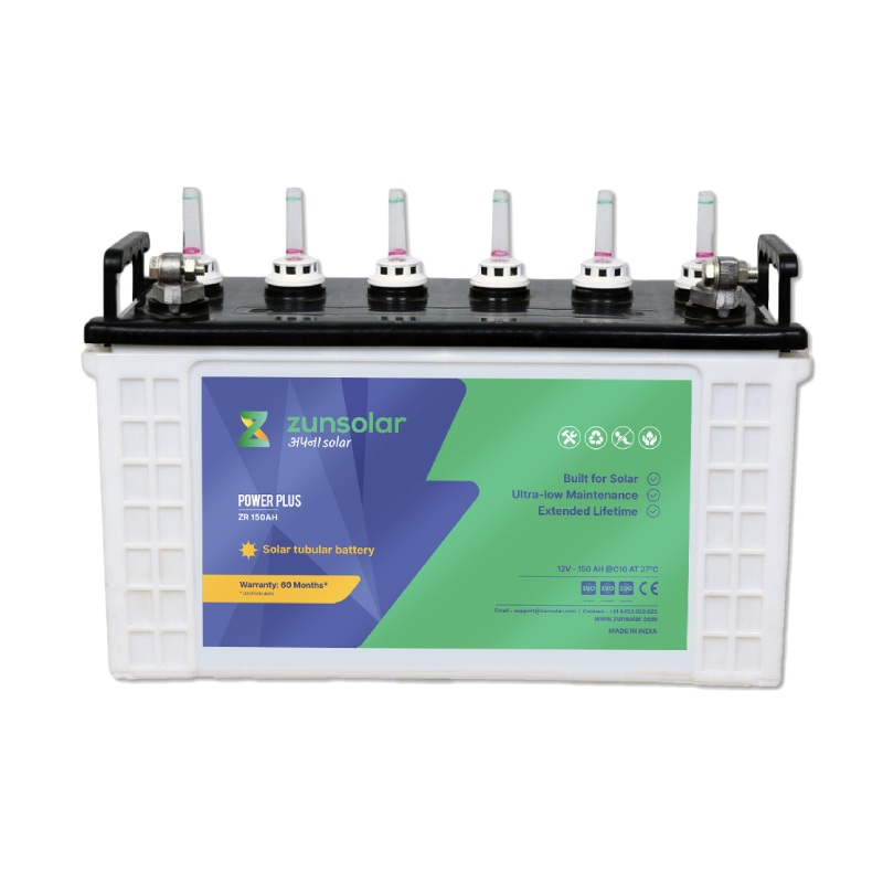 ZunSolar Power Plus ZR 150Ah 12 Volt Solar Battery