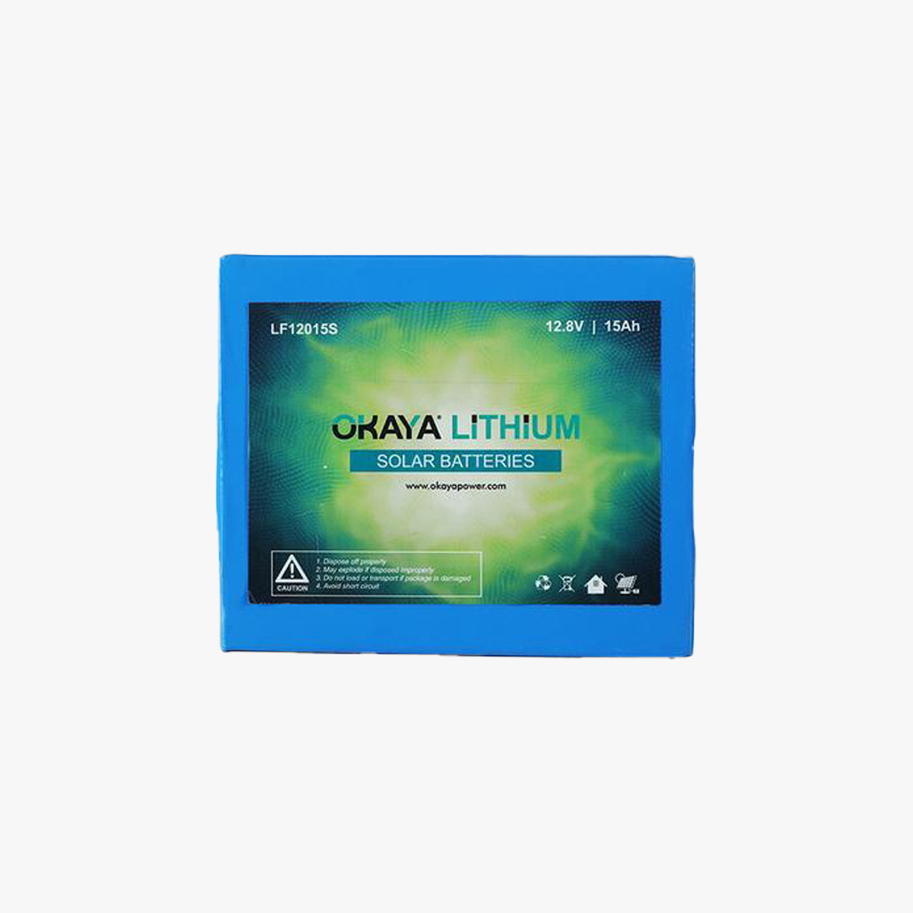 Okaya 15Ah / 190 Watt hour lifepo4 lithium battery for home lighting system