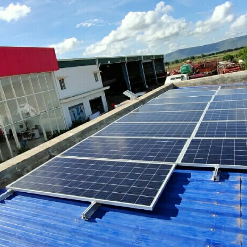 5kwp rooftop solar system on EIcher showroom in kadapa