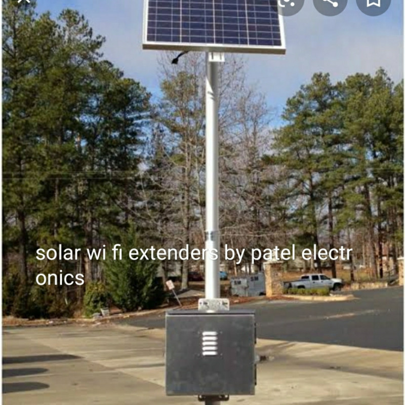 Solar wifi network pole