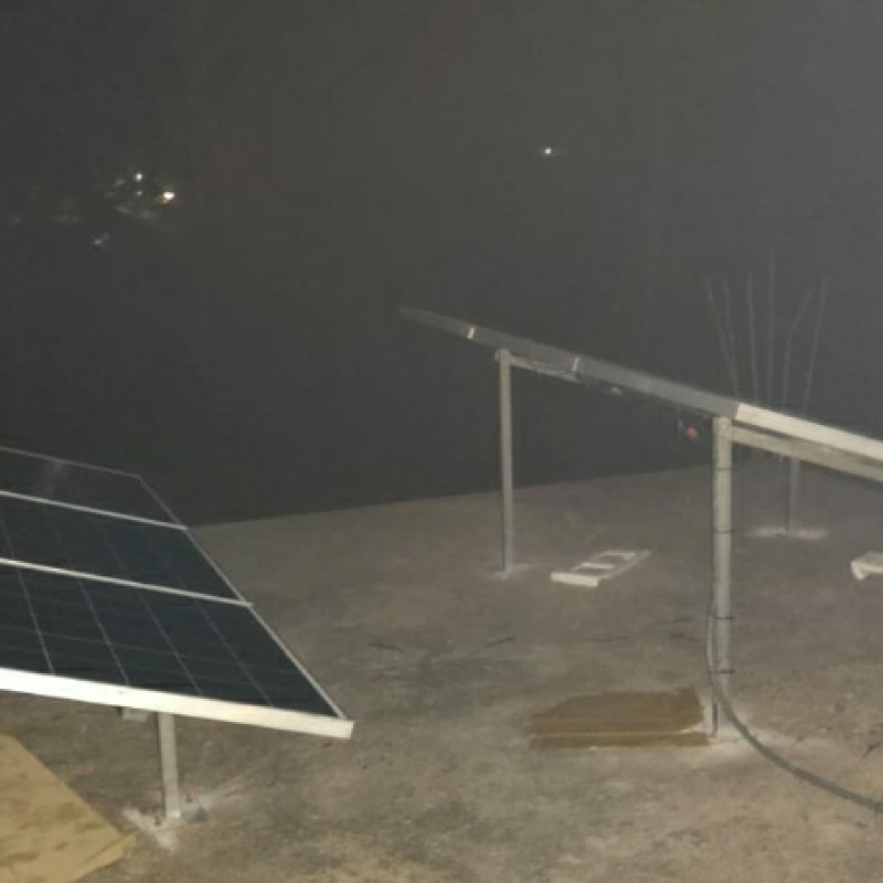 Solar Powered 100 w ( 4 nos.)Mini Highmast Street Light at Banki
