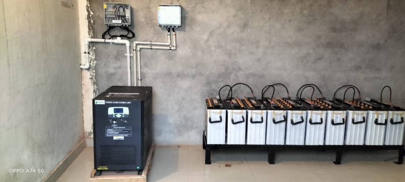 10KW,Nursing College,Hybrid Solar Power Plant with 18KWh Battery Bank